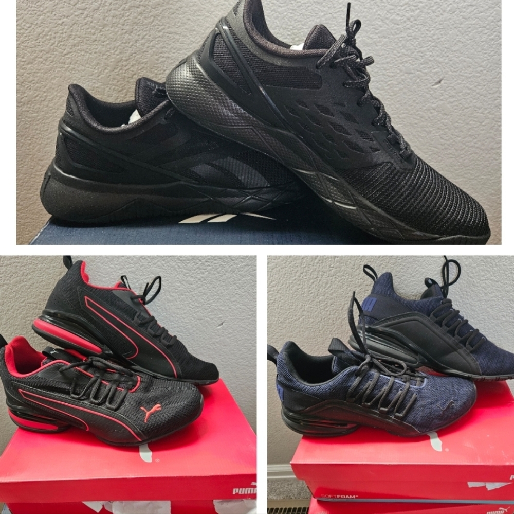 Rebook and Puma Men's Shoes EUC